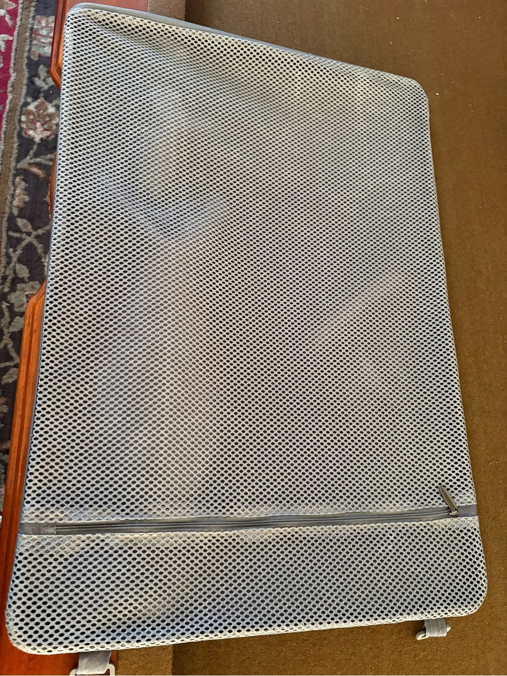 Grey Mesh Zippered storage sleeve brand new